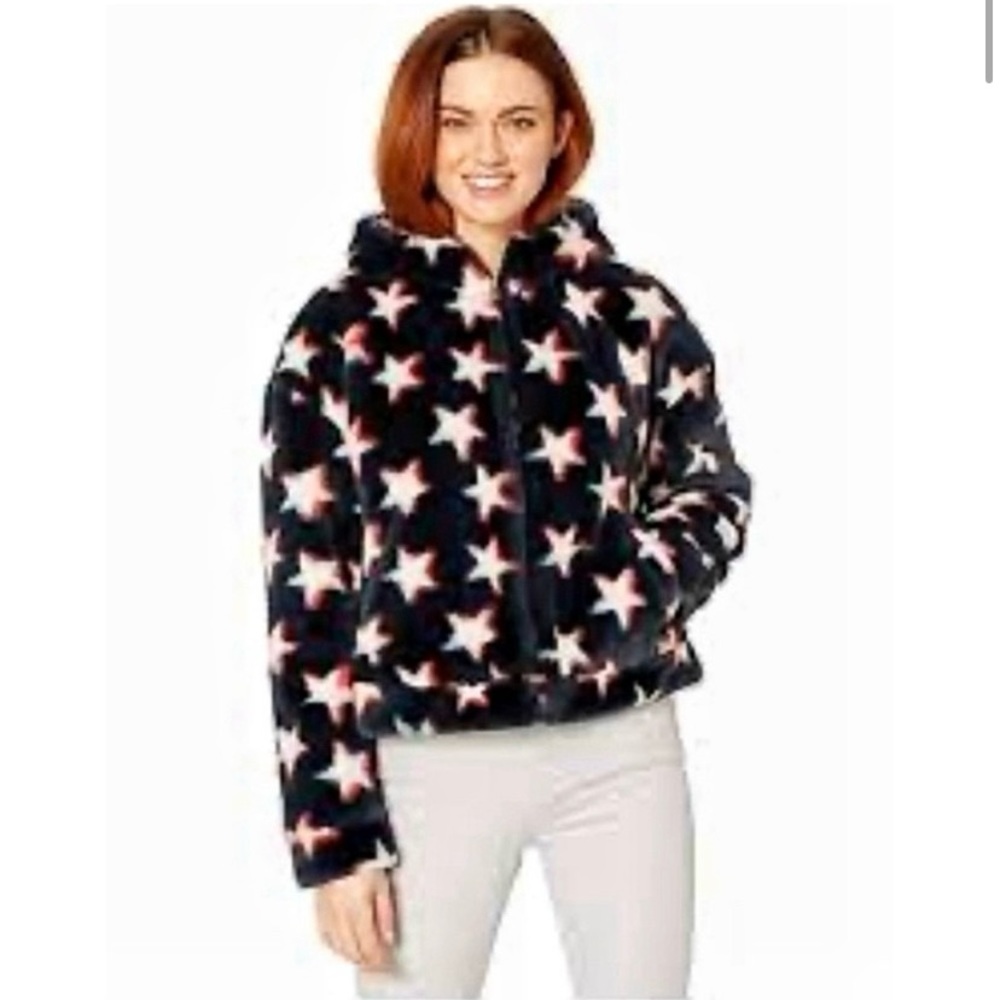 🆕UGG Women's Faux Fur Long Sleeve Hoodie Jacket. Size XL. NWT